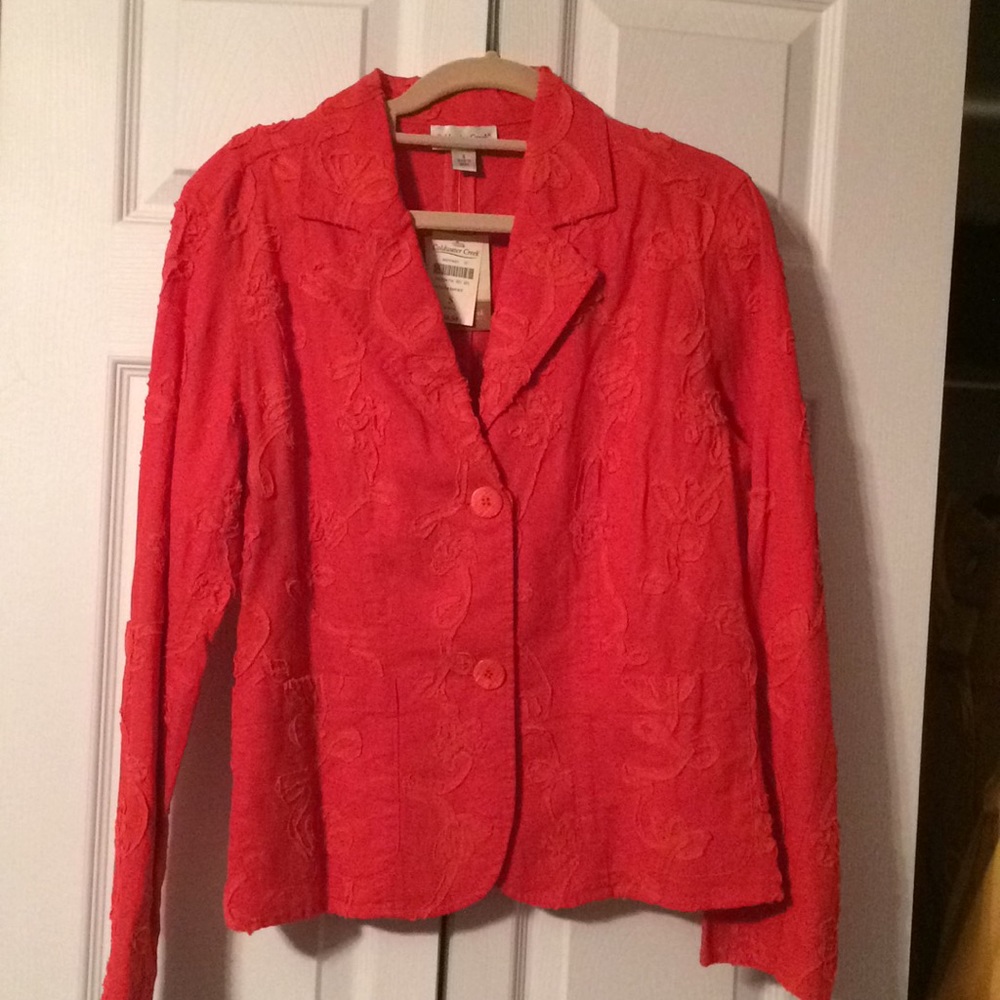 Coldwater Creek burnt orange blazer NWT